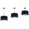 Regulowana Lampa Wisząca z Welurowym Granatowym Abażurem