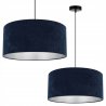 Efektowna Lampa Wisząca Granatowa z Efektem Chrom 