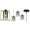 Lampa z Kloszem z Przydymionym Kloszem w Drucianym Oplocie Lampa z Kloszem z Przydymionym Kloszem w Drucianym Oplocie