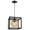 Nowoczesna Lampa Wisząca Metal i Szkło Nowoczesna Lampa Wisząca Metal i Szkło