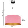Lampa Wisząca z Dużym Welurowym Abażurem Lampa Wisząca z Dużym Welurowym Abażurem