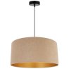 Regulowana Lampa Wisząca z Beżowo Złotym Abażurem Regulowana Lampa Wisząca z Beżowo Złotym Abażurem