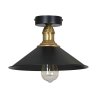 czarna stylowa lampa plafon z elementami z mosiądzu