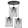 Lampa z Podłużnymi Kloszami z Przydymionego Szkła Lampa z Podłużnymi Kloszami z Przydymionego Szkła