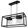 Regulowana Lampa Wisząca z Dwoma Metalowymi Kloszami  Regulowana Lampa Wisząca z Dwoma Metalowymi Kloszami