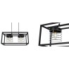 Lampa Wisząca z Chromowanymi Kloszami w Czarnej Matowej Konstrukcji Lampa Wisząca z Chromowanymi Kloszami w Czarnej Matowej Konstrukcji