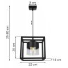 Regulowana Lampa Wisząca ze Szklanym Kloszem Wymiary Regulowana Lampa Wisząca ze Szklanym Kloszem Wymiary
