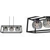 	Lampa Wisząca z Trzeba Kloszami z Kryształków w Metalowej Klatce