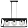 Lampa Wisząca z Kloszami z Bezbarwnego Szkła Lampa Wisząca z Kloszami z Bezbarwnego Szkła
