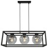 Metalowa Lampa z Trzema Szklanymi Kloszami Metalowa Lampa z Trzema Szklanymi Kloszami