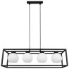 Lampa z Mlecznymi Kloszami w Metalowej Konstrukcji Lampa z Mlecznymi Kloszami w Metalowej Konstrukcji