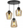 Lampa Wisząca Nowoczesna RIJEKA Eleganckie Miodowe Szkło Lampa Wisząca Nowoczesna RIJEKA Eleganckie Miodowe Szkło