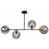 Industrialny Żyrandol z Kloszami Szklane Kule Grafitowe Szkło