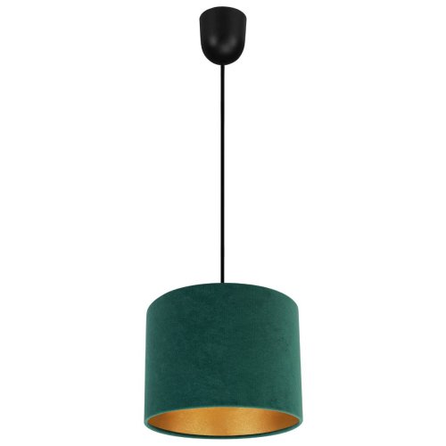 Lampa wisząca z abażurem w różnych kolorach, welurowy abażur 20 cm, złoty środek, E27