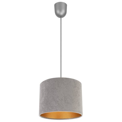 Lampa wisząca z abażurem w różnych kolorach, welurowy abażur 20 cm, złoty środek, E27