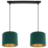 Elegancka Lampa Wisząca Podwójna Zielono Złote Abażury Elegancka Lampa Wisząca Podwójna Zielono Złote Abażury