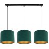 Elegancka Lampa Wisząca Welurowe Abażury o Złotym Środku Elegancka Lampa Wisząca Welurowe Abażury o Złotym Środku