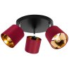Lampa Sufitowa z Kloszami w Kolorze Karminowym Lampa Sufitowa z Kloszami w Kolorze Karminowym