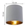 Szaro Złoty Materiałowy Abażur Lampy Gama