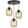 Nowoczesna Lampa ze Szklanymi Miodowymi Kloszami Nowoczesna Lampa ze Szklanymi Miodowymi Kloszami