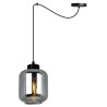 Elegancka Lampa ze Szklanym Grafitowym Kloszem Elegancka Lampa ze Szklanym Grafitowym Kloszem