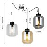 Lampa Wisząca Pająk Szklane Klosze Wymiary Lampa Wisząca Pająk Szklane Klosze Wymiary