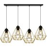Lampa Wisząca Nowoczesna NUVOLA GOLD Elegancki Złoty Druciany Klosz Lampa Wisząca Nowoczesna NUVOLA GOLD Elegancki Złoty Druciany Klosz