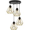 Loftowa Lampa Wisząca ze Złotym Metalowym Kloszem NUVOLA GOLD Loftowa Lampa Wisząca ze Złotym Metalowym Kloszem NUVOLA GOLD