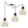 Efektowna Lampa Wisząca SPIDER NUVOLA GOLD Złote Klosze
