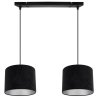 Lampa Na Listwie Mediolan z Abażurami z Weluru Srebrny środek Lampa Na Listwie Mediolan z Abażurami z Weluru Srebrny środek