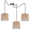 Beżowa Lampa Wisząca MEDIOLAN Spider Trzy Abażury