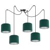Elegancka Lampa Spider MEDIOLAN z Welurowymi Abażurami Elegancka Lampa Spider MEDIOLAN z Welurowymi Abażurami