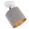 Nowoczesny Reflektor Z Regulacją MEDIOLAN Welur kolor Szary