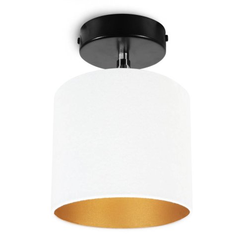 Kinkiet regulowany z welurowym abażurem w kolorze białym e27