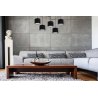 Lampa z Czarnymi Abażurami Welurowymi w Aranżacji Salonu Lampa z Czarnymi Abażurami Welurowymi w Aranżacji Salonu