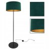 Stylowa Lampa Podłogowa Z Welurowym Abażurem Złoty Środek Butelkowa Zieleń Stylowa Lampa Podłogowa Z Welurowym Abażurem Złoty Środek Butelkowa Zieleń