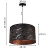 Nowoczesna Lampa Wisząca z Abażurem WERONA Wymiary