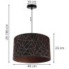 Lampa Wisząca z Nowoczesnym Abażurem WERONA Wymiary