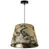 Lampa Wisząca Sufitowa WERONA z Abażurem Stożkowym Złoty Wzór Lampa Wisząca Sufitowa WERONA z Abażurem Stożkowym Złoty Wzór