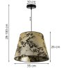 Nowoczesna Lampa Sufitowa WERONA z Abażurem Wymiary Nowoczesna Lampa Sufitowa WERONA z Abażurem Wymiary