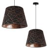 Nowoczesna Lampa Sufitowa z Abażurem Geometryczny Wzór Rose Gold WERONA