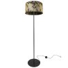 Lampa Podłogowa Z Abażurem Złoty Elegancki Wzór WERONA