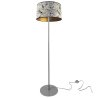Modna Lampa Podłogowa Z Abażurem Srebrno Złotym WERONA
