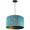 Stylowa Lampa Wisząca z Abażurem WERONA ze Złotym Geometrycznym wzorem Stylowa Lampa Wisząca z Abażurem WERONA ze Złotym Geometrycznym wzorem