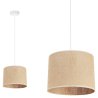 Nowoczesna Lampa Wisząca Zwis z Abażurem JUTA Naturalny
