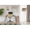 Lampa Podłogowa z Nowoczesnym Abażurem w Aranżacji Domowego Biura Lampa Podłogowa z Nowoczesnym Abażurem w Aranżacji Domowego Biura