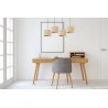 Elegancka Lampa Wisząca z Abażurami w Domowym Biurze Elegancka Lampa Wisząca z Abażurami w Domowym Biurze