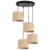 Lampa Wisząca Żyrandol z Abażurami JUTA Na Podsufitce Metalowej