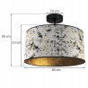Lampa Sufitowa Plafon WERONA Abstrakcyjny Abażur Wymiary Lampa Sufitowa Plafon WERONA Abstrakcyjny Abażur Wymiary