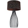 Lampa Stołowa Nocna Tuba z bażurem WERONA Metalowa Podstawa